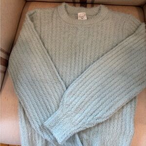 Abercrombie & Fitch Light Blue Girl’s Fuzzy Knit Crewneck Sweater